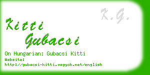 kitti gubacsi business card